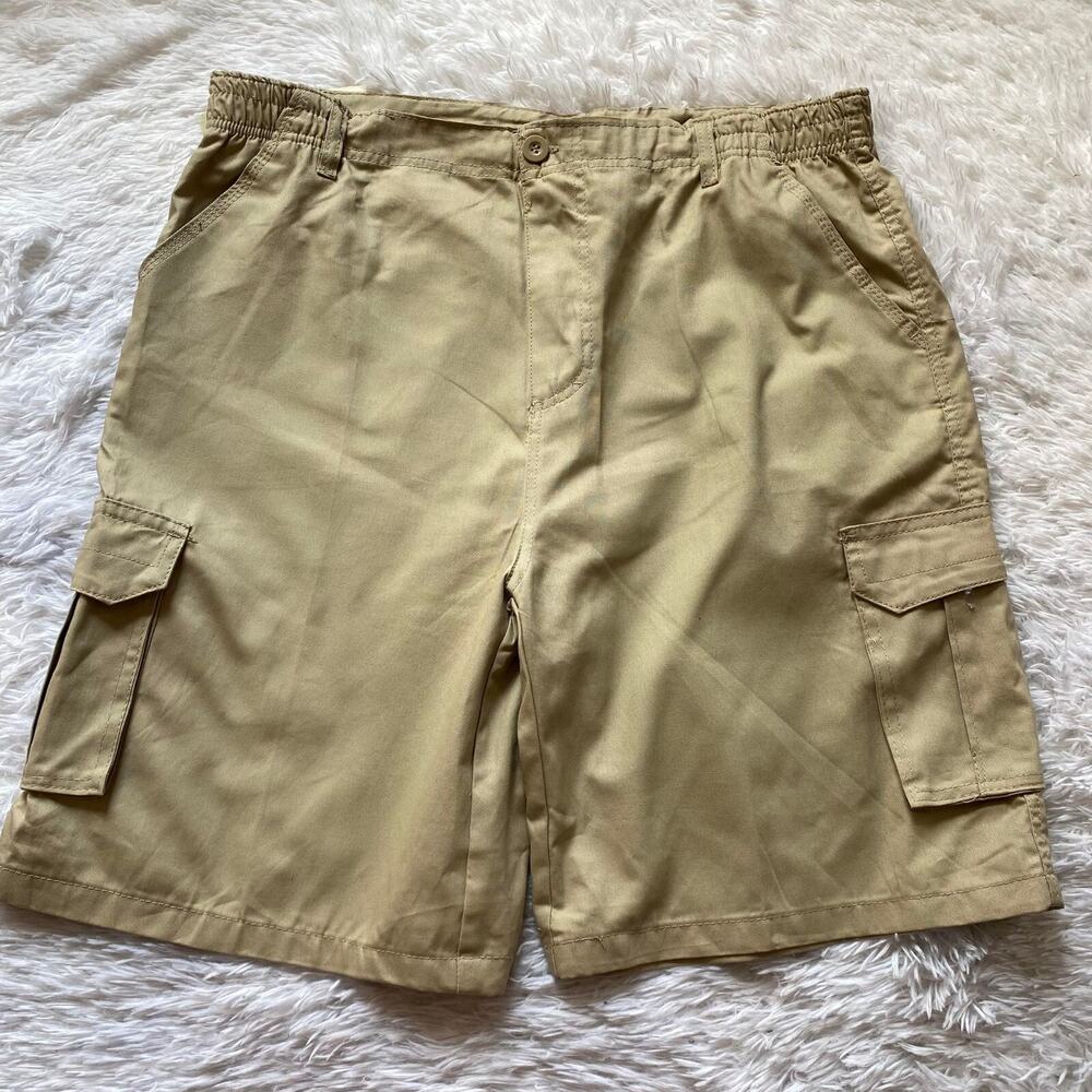 Young USA High Surf Cargo Shorts Expandable Waist, Size 36/38,‎ Color Khaki